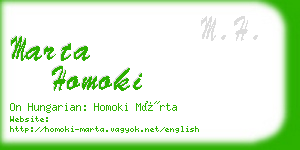 marta homoki business card